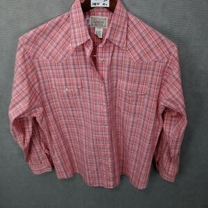 Baron men's western long sleeve pearl snap button